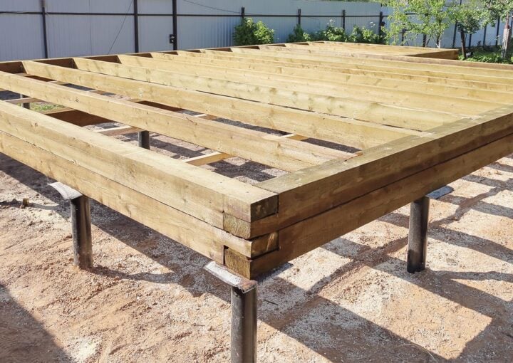 building a deck on helical piles