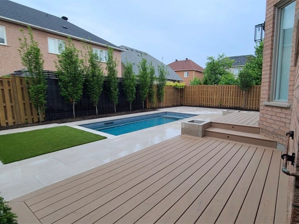 pool deck refinishing and landscaping