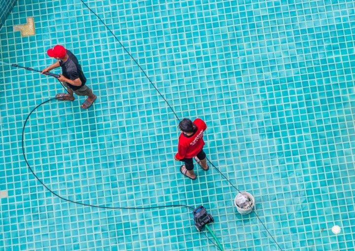 Renovation, restoration, maintenance, repair, and tiling work of a swimming pool