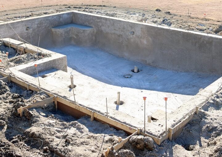 swimming pool under construction