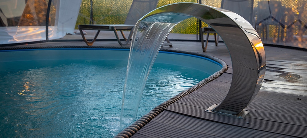 swimming pool waterfall