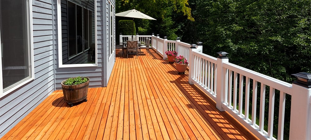 red cedar deck