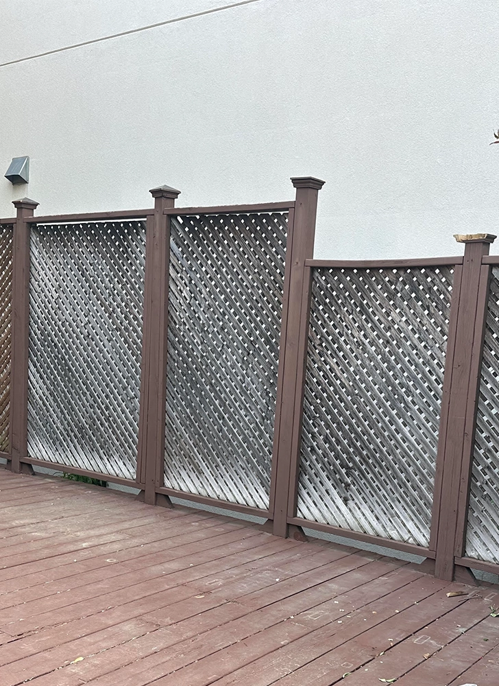 existing pressure-treated deck boards and privacy screens image existing pressure-treated deck boards and privacy screens image