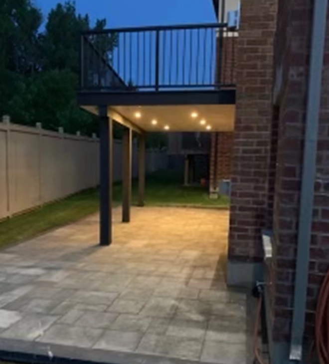 above ground deck lighting feature above ground deck lighting feature