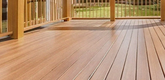 close up view of timbertech decking