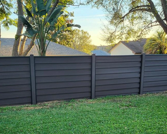 horizons woodland brown crown cap wooden fence back lawn