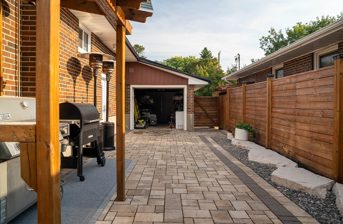 interlock walkway entrance and bbq setup interlock walkway entrance and bbq setup