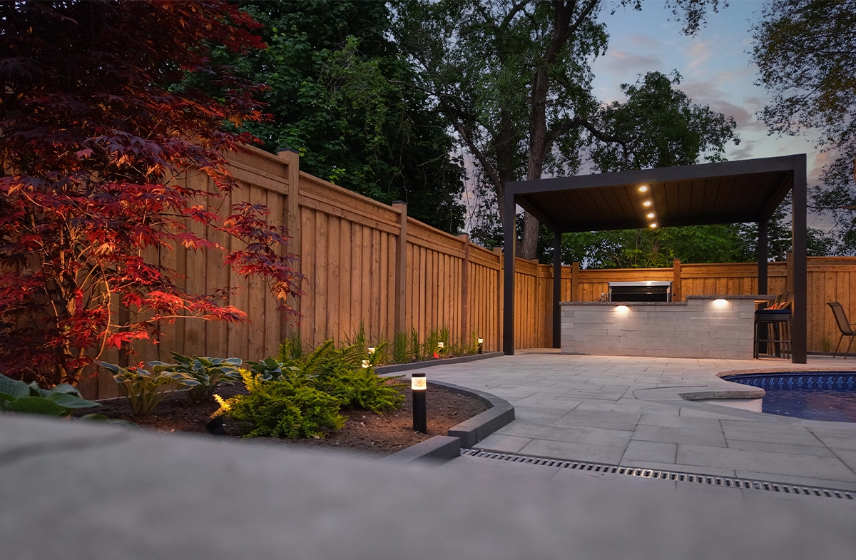 lighting feature on landscaping and kitchen lighting feature on landscaping and kitchen