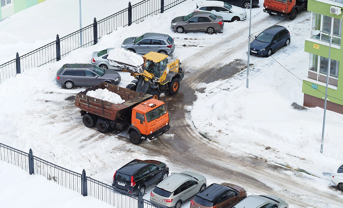 snow removal and management truck
