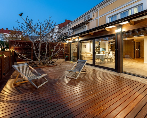 timbertech decking, home backyard patio door