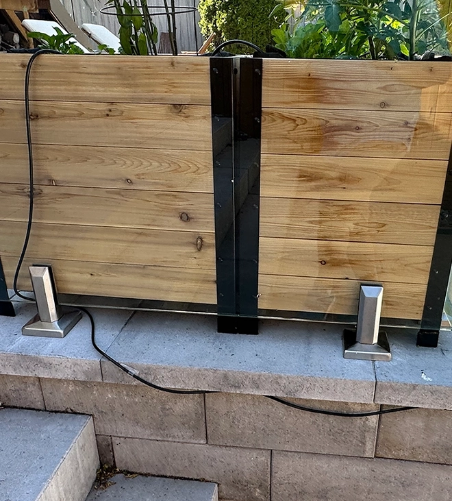 trex deck with glass railing