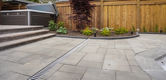 water drainage system in interlock surface