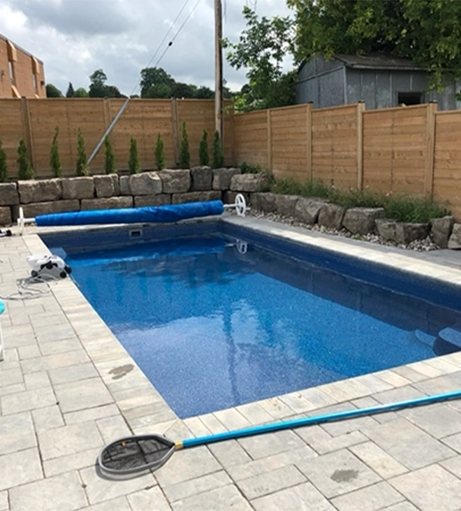 Vinyl pool and interlocking surface maintenance