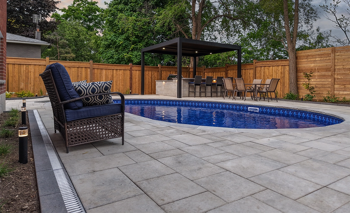 close up view of pool interlocking close up view of pool interlocking and water drainage system