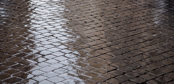 commercial paving wet surface