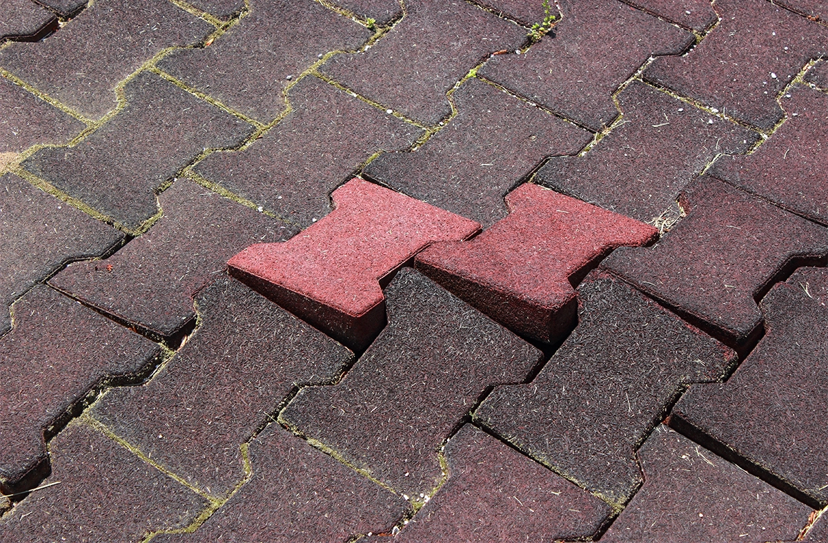 damaged and uneven interlocks damaged and uneven interlocks