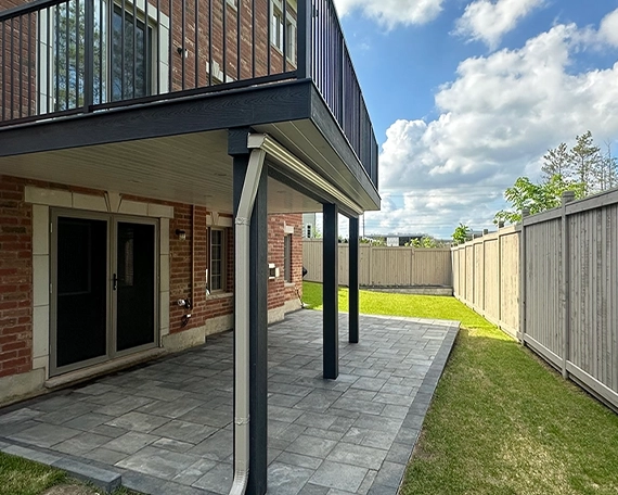 deck gallery image eleven above ground deck on interlock patio