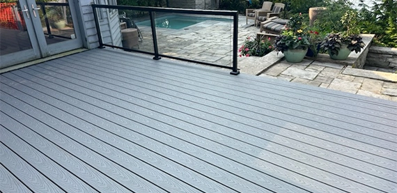 deck gallery image ten trex deck with railing