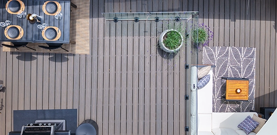 deck gallery image two top view of deck backyard