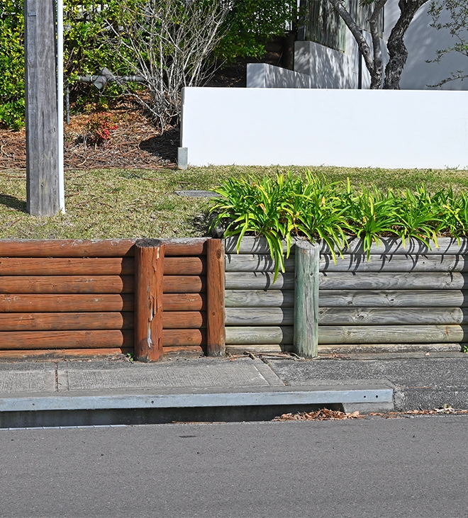 double color design wooden retaining wall double color design wooden retaining wall