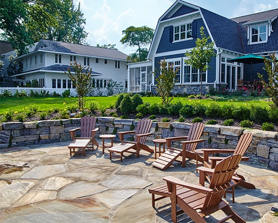 flagstone image one flagstone patio and retaining wall, luxury home backyard