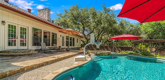 flagstone image two flagstone deck and pool copying