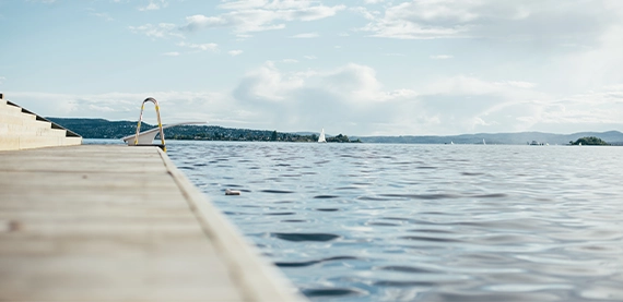 infinity pool close up view