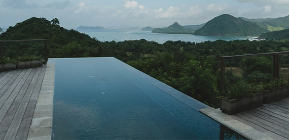 modern infinity swimming pool