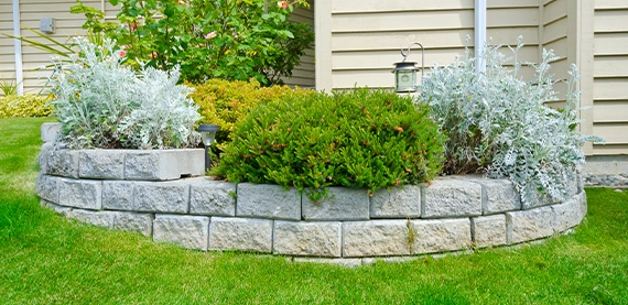 round design interlocking retaining wall prevent soil erosion