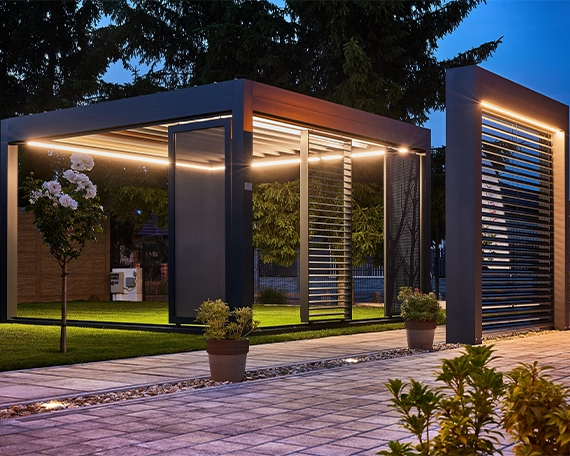 modern pergola sukkah with lighting feature modern pergola sukkah with lighting feature