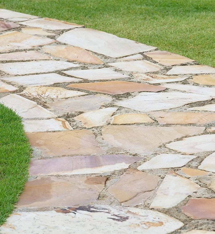 natural stone walkway