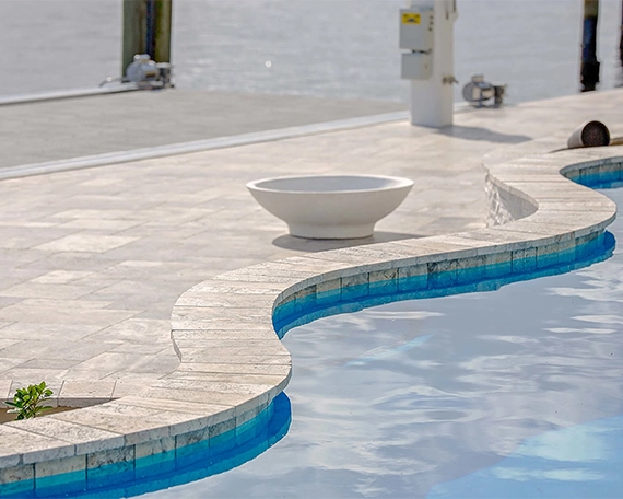 pool copying image one concrete pool coping