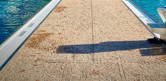 pool-copying image two walkway path between pool. pool coping