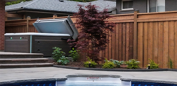 yard landscaping in corner décor