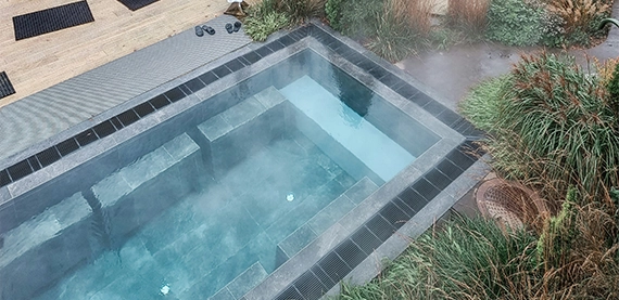 swim spa and hot water