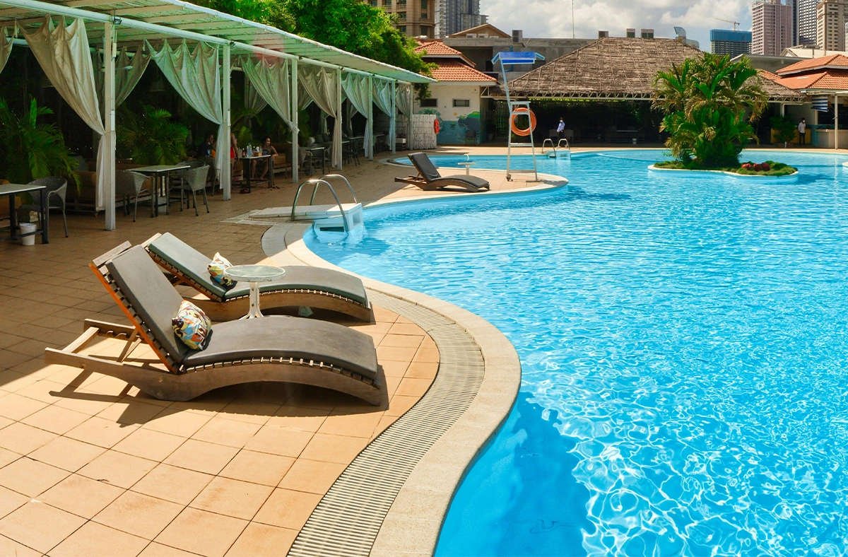 water drainage system pool copying water drainage system pool copying, sitting and gathering setup around commercial swimming pool