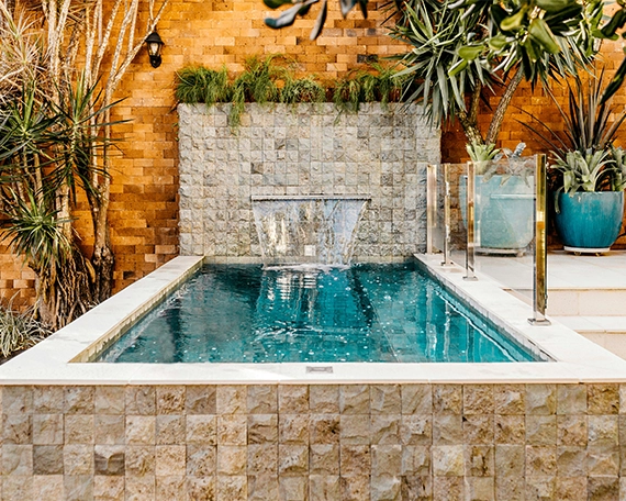 waterfall in small pool