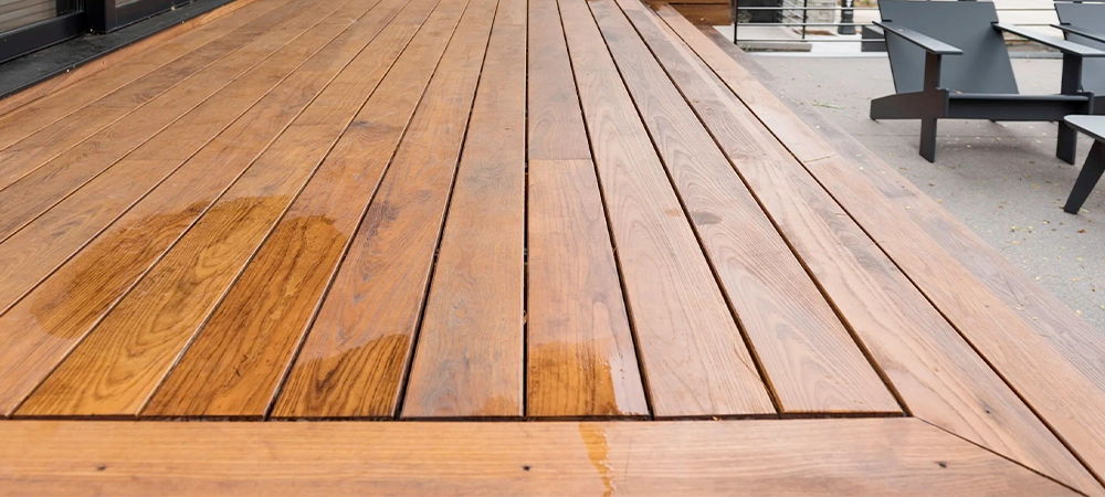 thermally modified wood deck