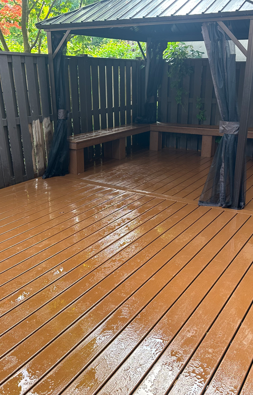 installation of a deck board