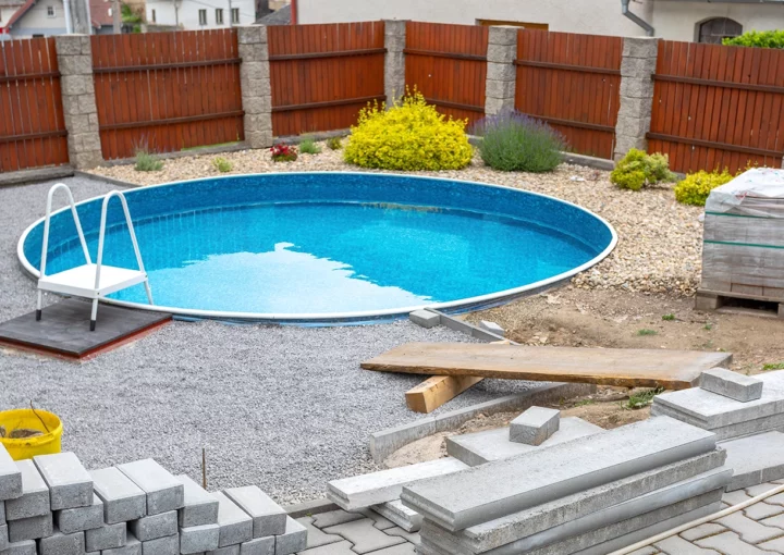 backyard preparation for pool installation