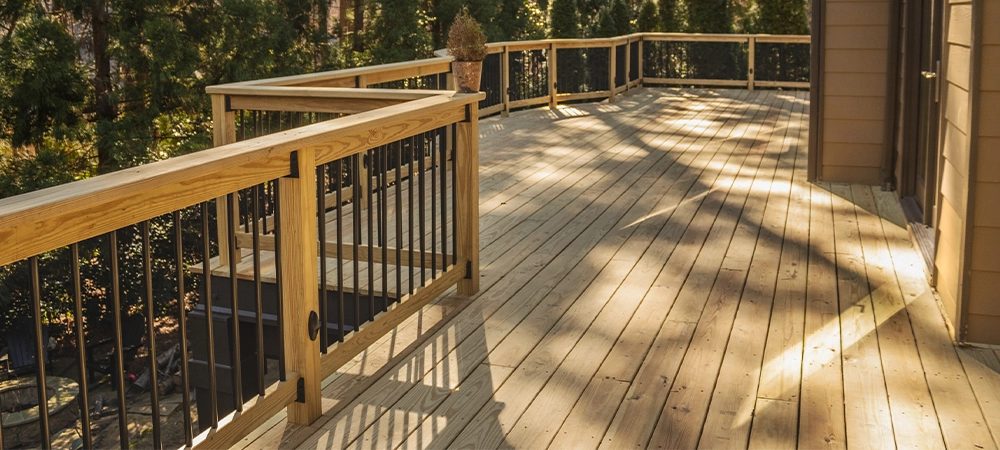 pressure treated pine deck