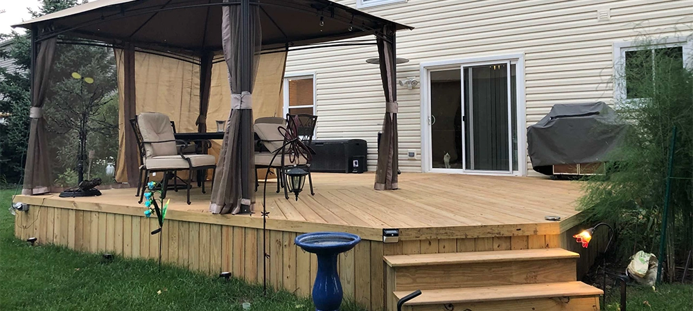 pressure treated pine deck