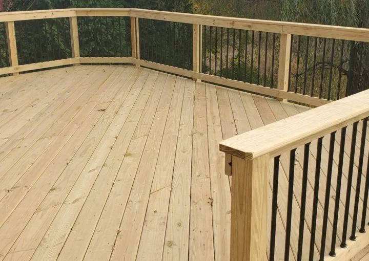 pressure treated pine deck