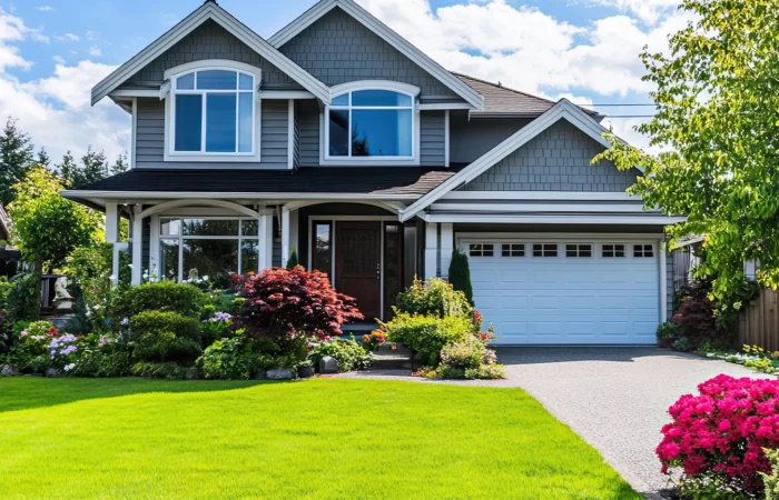 Dream Home with Suburban Landscape