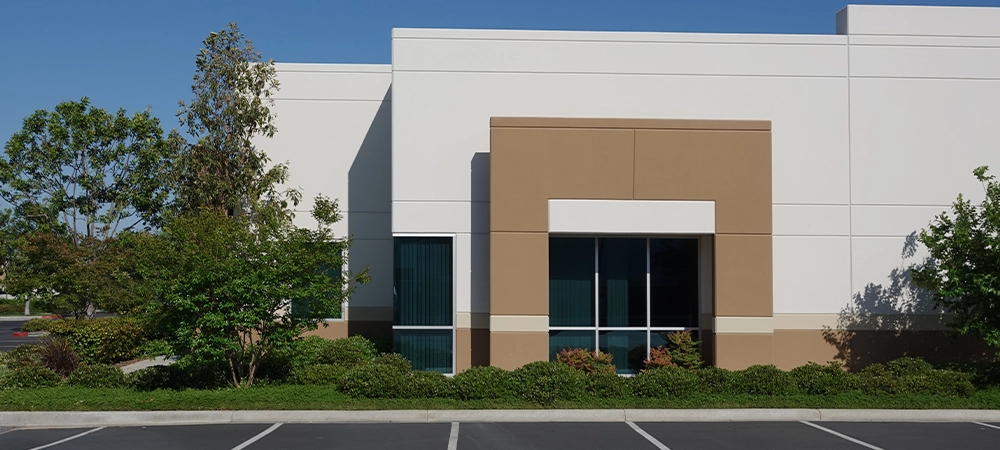 Exterior view of generic contemporary office building