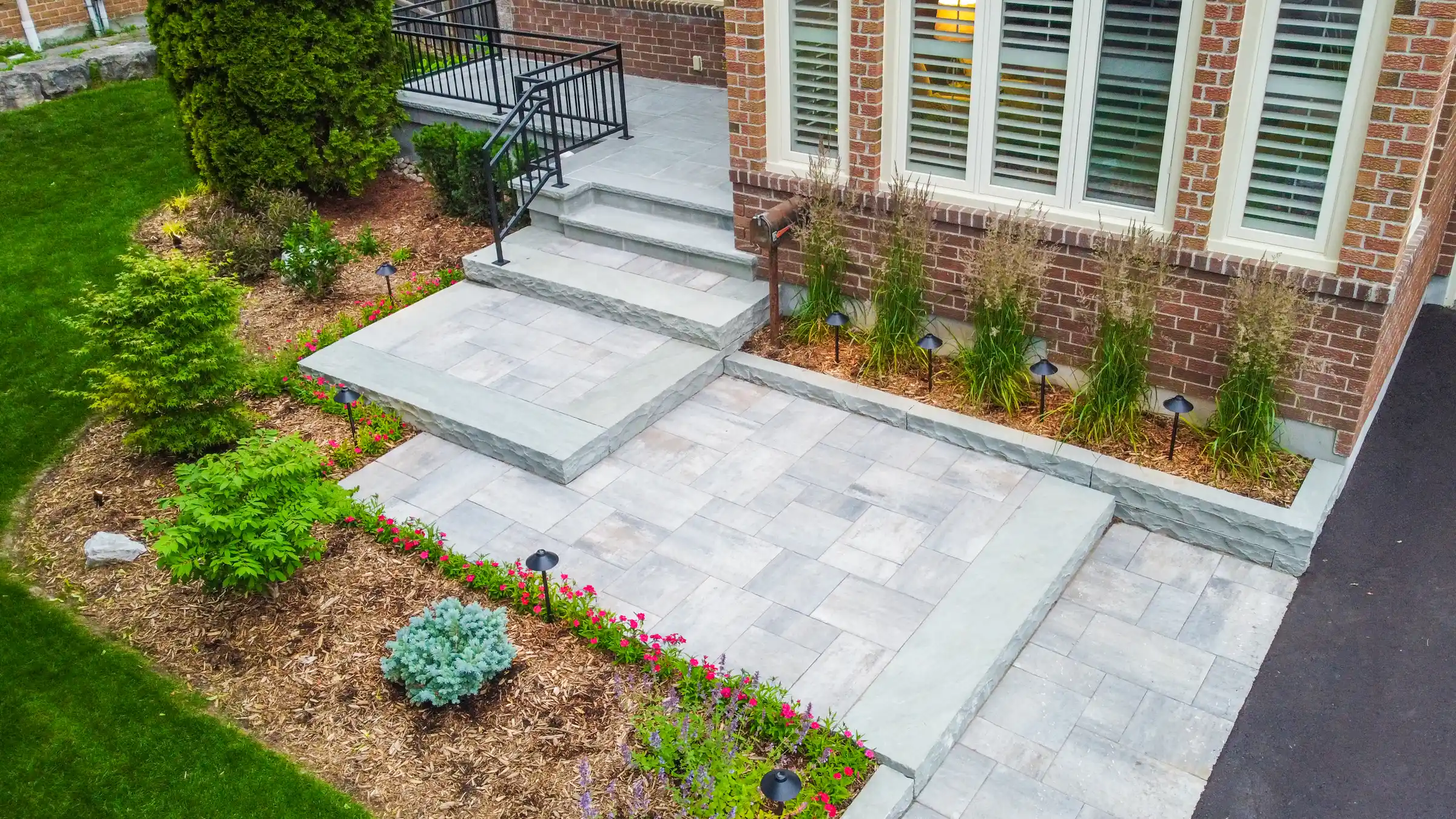 paved front patio
