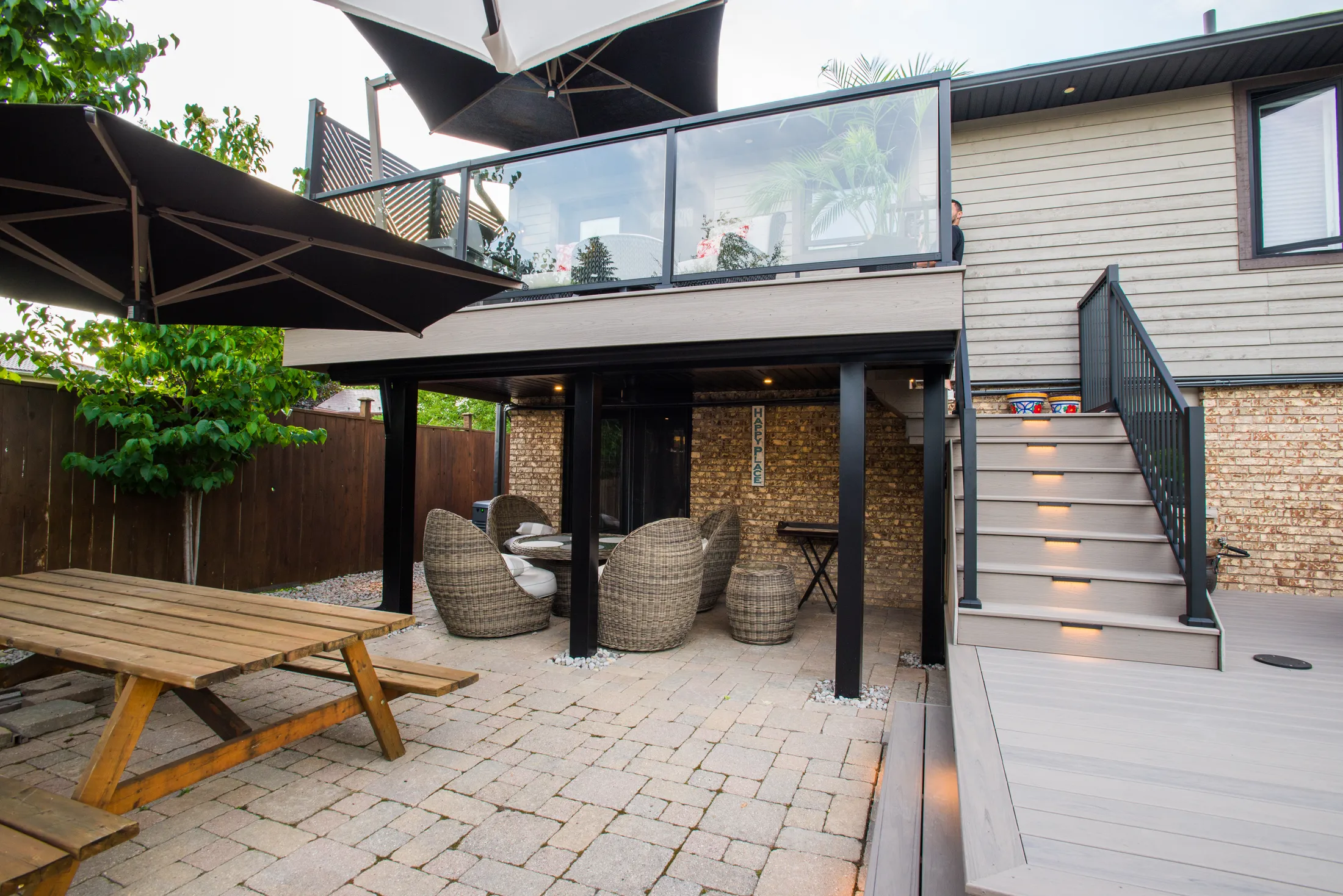 lower level of a composite deck