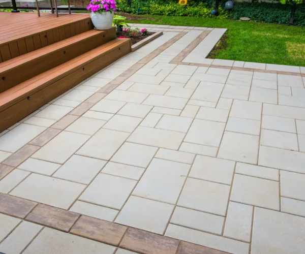 paver patio composite deck garden path