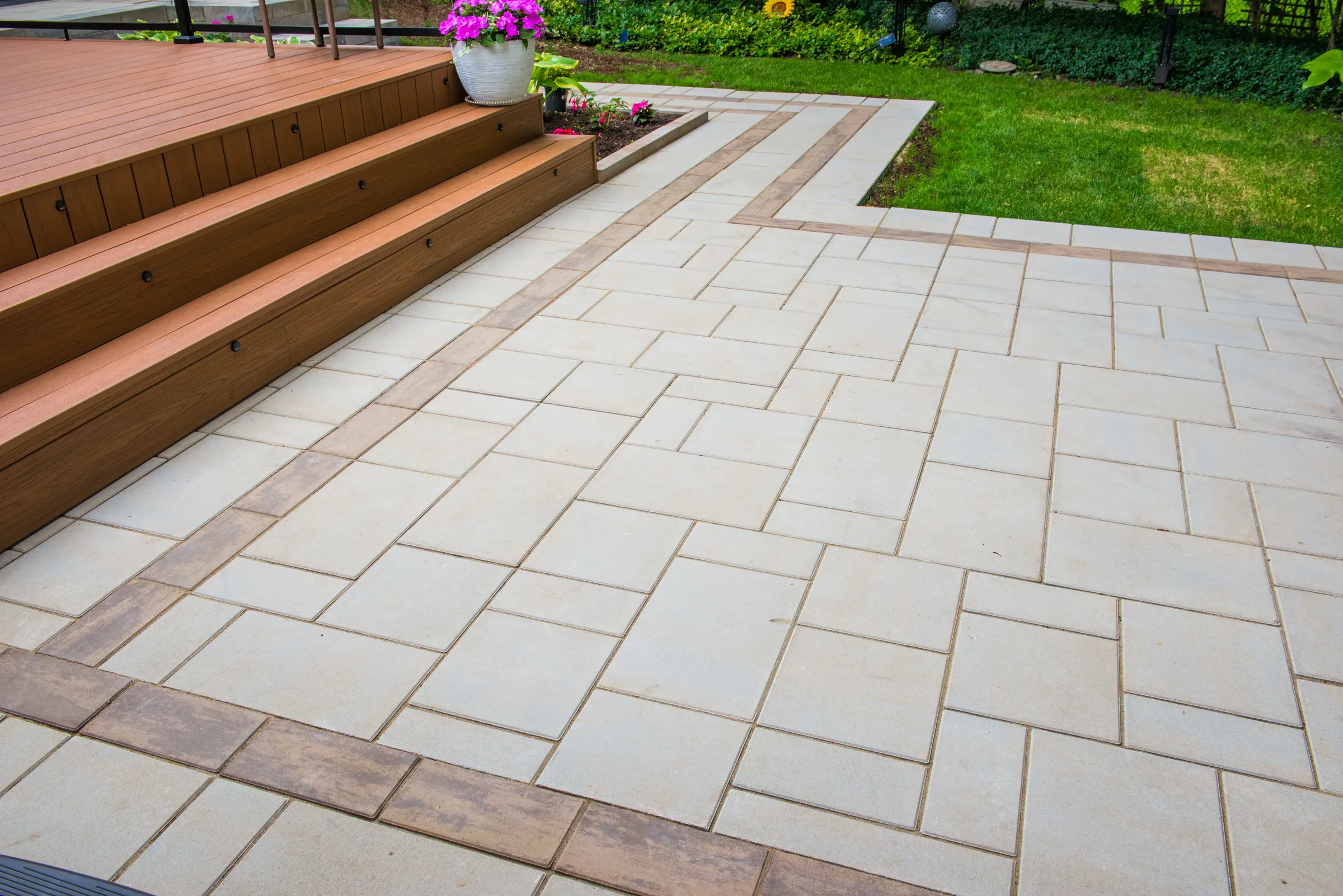 paver patio composite deck garden path