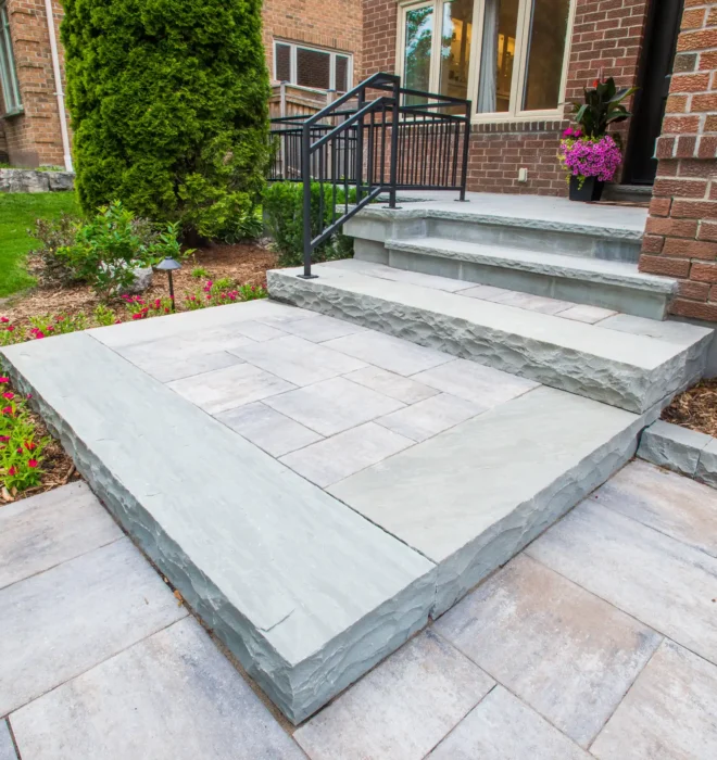 paver-walkway-entrance-steps-angle-two interlocked patio with stairs